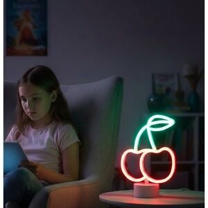 Cherry LED Neon Light For Desk Shelf Table 3 AA (Batterys not included)‎